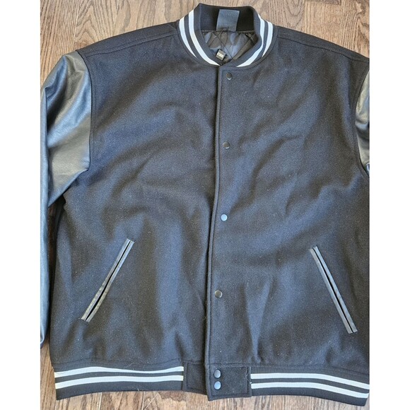 CSG Rally Varsity Jacket Mens 2XL Black White NWT - Picture 2 of 12